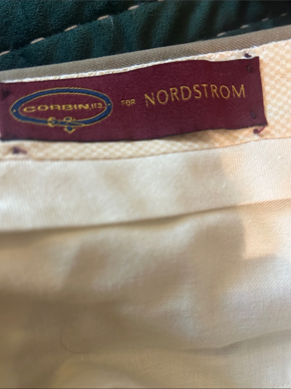 Nordstrom Men's Khaki Pleated Dress Pants - Light Tan - Picture 2 of 4